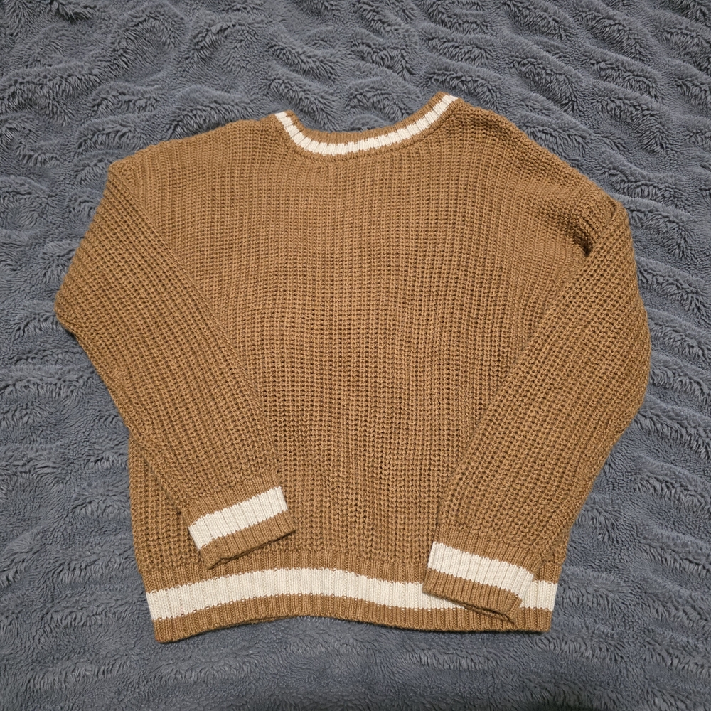 5T Boys Little Co. Chunky Sweater with Cream Trim